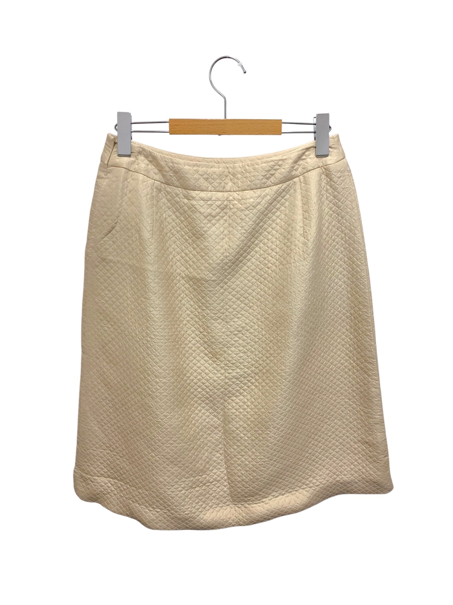 フォクシーブティック 18310 セットアップ 42 ベージュ ベスト スカート セーブルファー付 ITHHPM6IXYHO