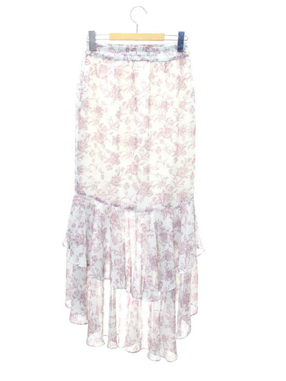 エイミーイストワール Amanda flowerシフォンマーメードスカート 1120221737-0 S ホワイト/アンティークピンク ITCJ4FCWB1I8