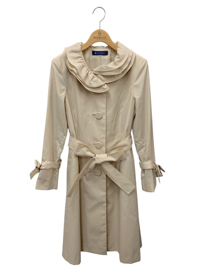 エムズグレイシー 129110 コート 38 ベージュ フリルカラー ITM3FU4B2DA4