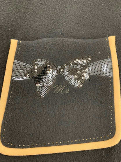 エムズグレイシー 019521 コート 40 ブラック スパンコール刺繍入りジップアップ ITUT9JR0WYSZ