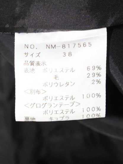 エムズグレイシー Asymmetry Skirt 817565 スカート 38 ブラック ウール混 ITWRLAZLTDCN