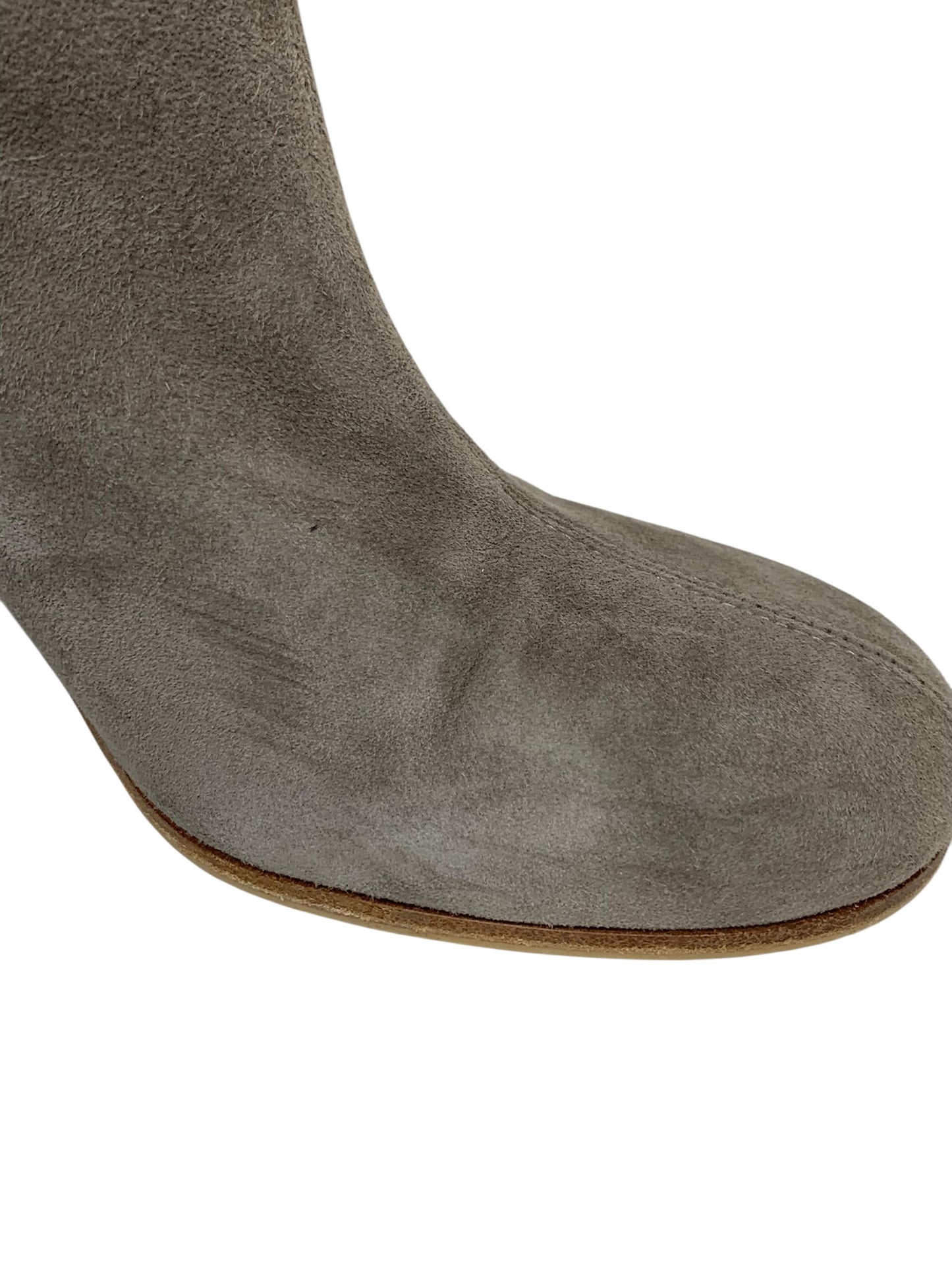 ジャンヴィトロッシ スエードロングブーツ 010680232 38 グレー ēcla掲載品 プルオンスタイル ブロックヒール IT78MZ78VFFR