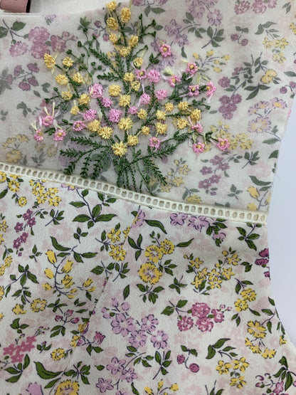 トッカ 23SS MIMOSA OPTOSS0530 ワンピース 2 ホワイト 花柄 刺繍 ITZAFDTLZEMO