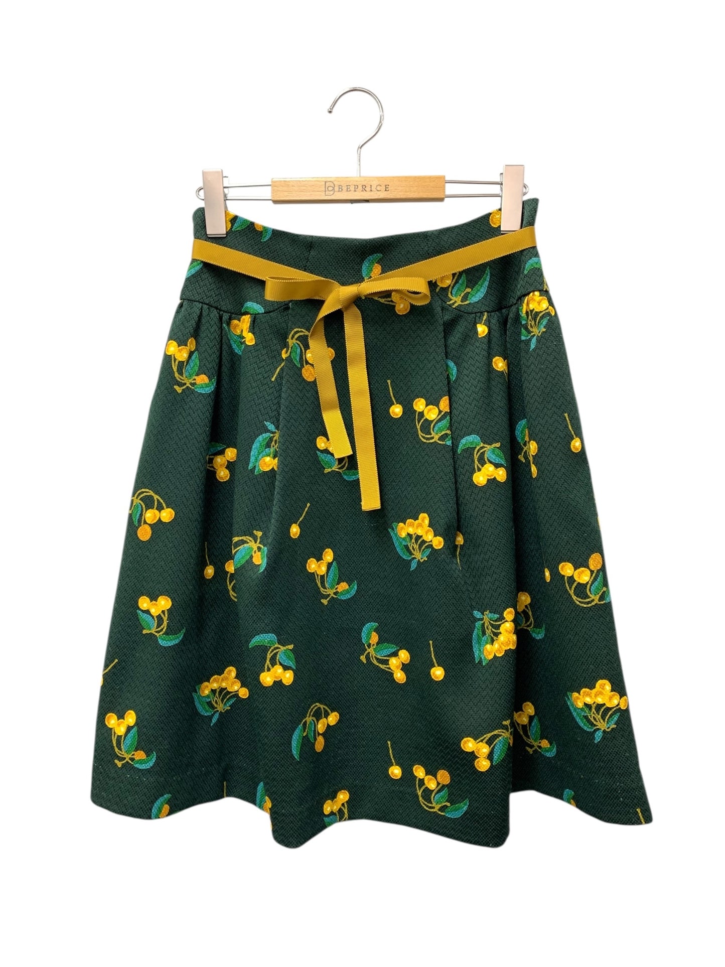 エムズグレイシー Cherry チェリー 817558 スカート 38 グリーン ITRLO5GCN1IS