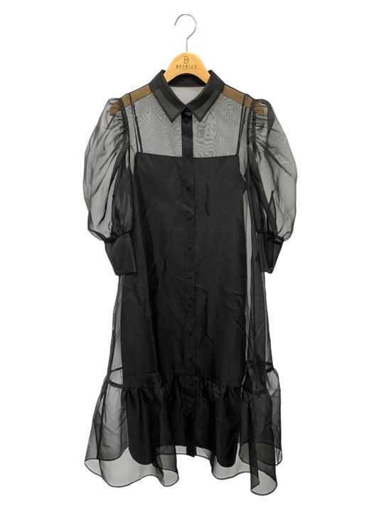 アディアム Peony Dress 45249 ワンピース 0 ブラック ピオニードレス チュール ITA5WQQ77KNK 【SALE】