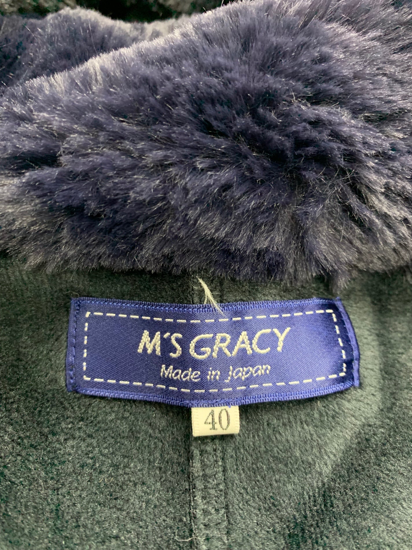 エムズグレイシー 724527 コート 40 ネイビー ボンバーヒート フード ITPFAMVP1W3K