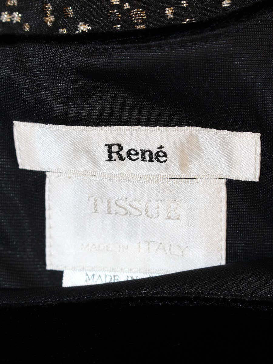 ルネ 6746380 ワンピース 34 ブラック TISSU ラメ ジャガード ベロア IT8MHGGDL49K
