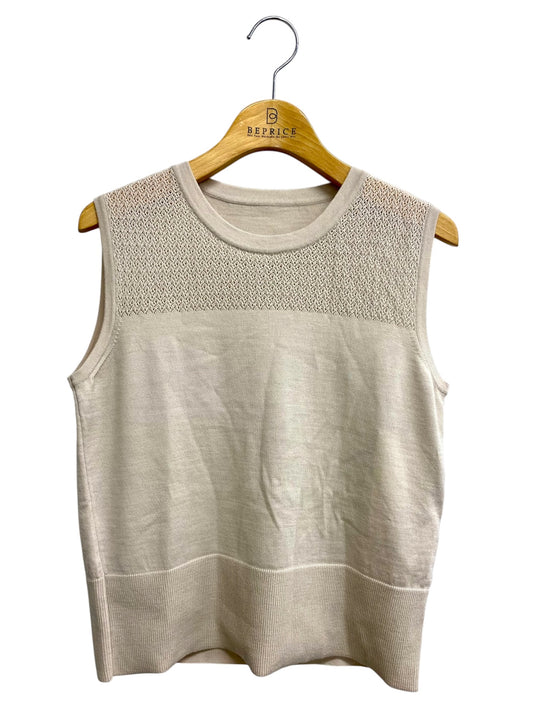 フォクシーブティック  Knit 41350 ノースリーブニット 40 ベージュ IT9Z1OYA2AW4