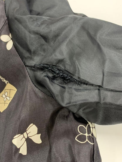 エムズグレイシー 229702 コート 40 ブラック ウール フリル ITP7Y44S079S 【SALE】