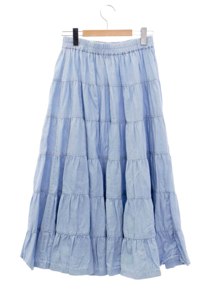 グレースクラス 0220221219 スカート 36 ブルー ティアード IT31DLH7IDUW