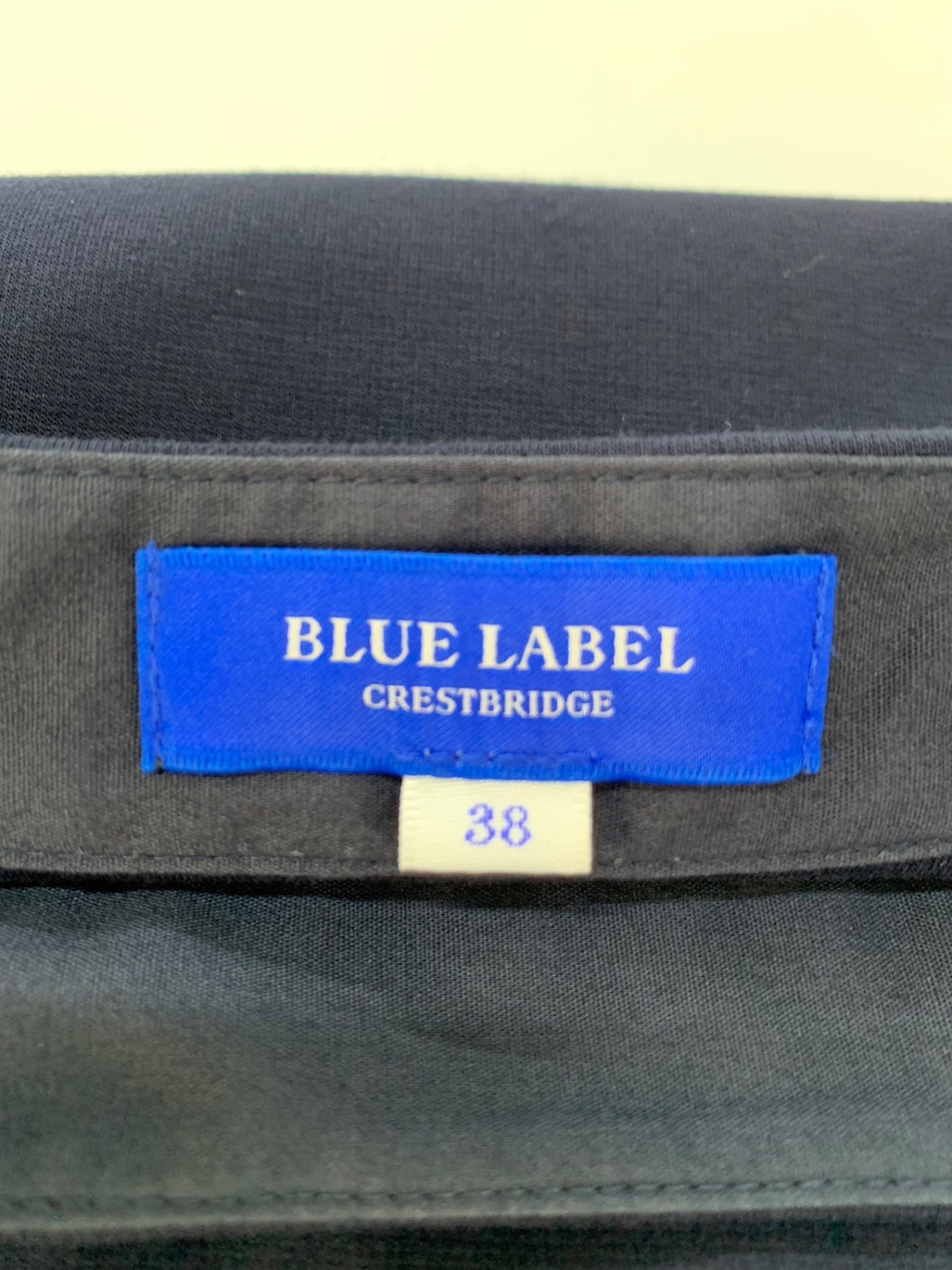 ブルーレーベルクレストブリッジ 55P03-711-29 カットソー 38 ネイビー ボートネック 肩ボタン ITCEMJFWU89A