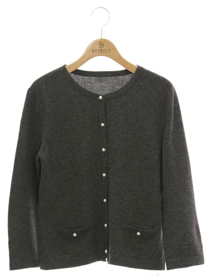 フォクシーブティック Pearl Embroidered Cardigan 36714 カーディガン 40 グレー カシミヤ IT7BG536743C
