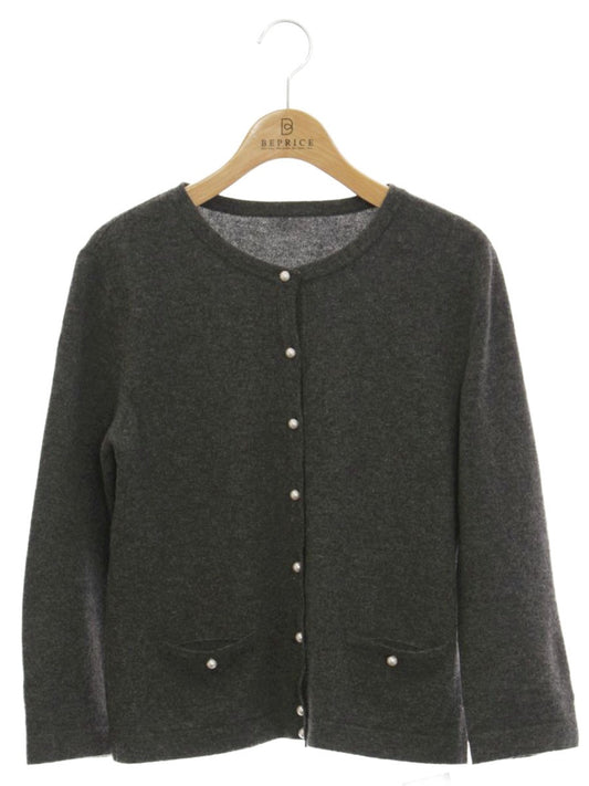 フォクシーブティック Pearl Embroidered Cardigan 36714 カーディガン 40 グレー カシミヤ IT7BG536743C