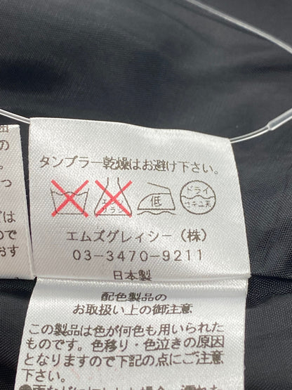 エムズグレイシー 427537 スカート 38 ブラック フラワーモチーフ タック フレア ITUZE34BFOJC