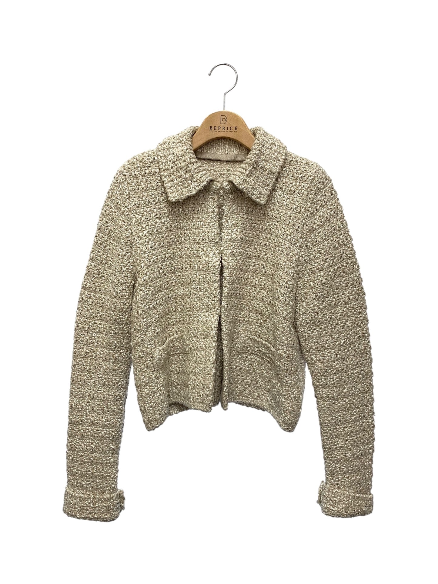 フォクシーブティック Knit Jacket Noisette 42602 ニットジャケット 38 ベージュ ITXPP2UBBIQ0