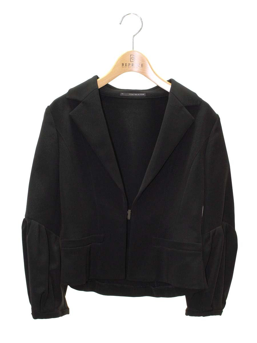 フォクシーニューヨーク 25692 ジャケット 40 ブラック テーラード パフスリーブ ITA323IG2PT8