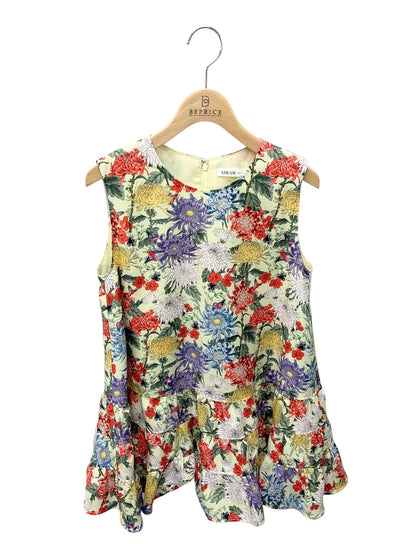 アディアム 43489 チュニック S マルチカラー フラワープリント ノースリ フレア ITJTYRBGN9YM