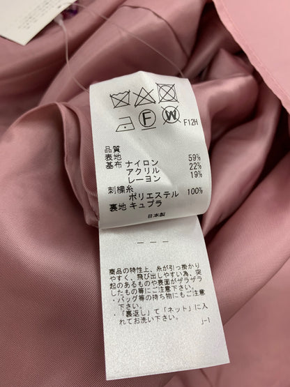 トッカ OPTONX0502 ワンピース 6 パープル ツイード フラワーモチーフ 刺繍 ITX434HN878E