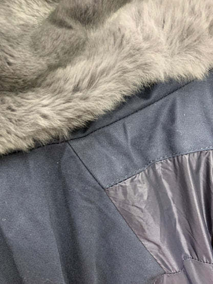 ウールリッチ COCOON PARKA WWCPS2869 ダウンコート XS ネイビー 中綿 ラビットファー ITH2WUFN1DEE