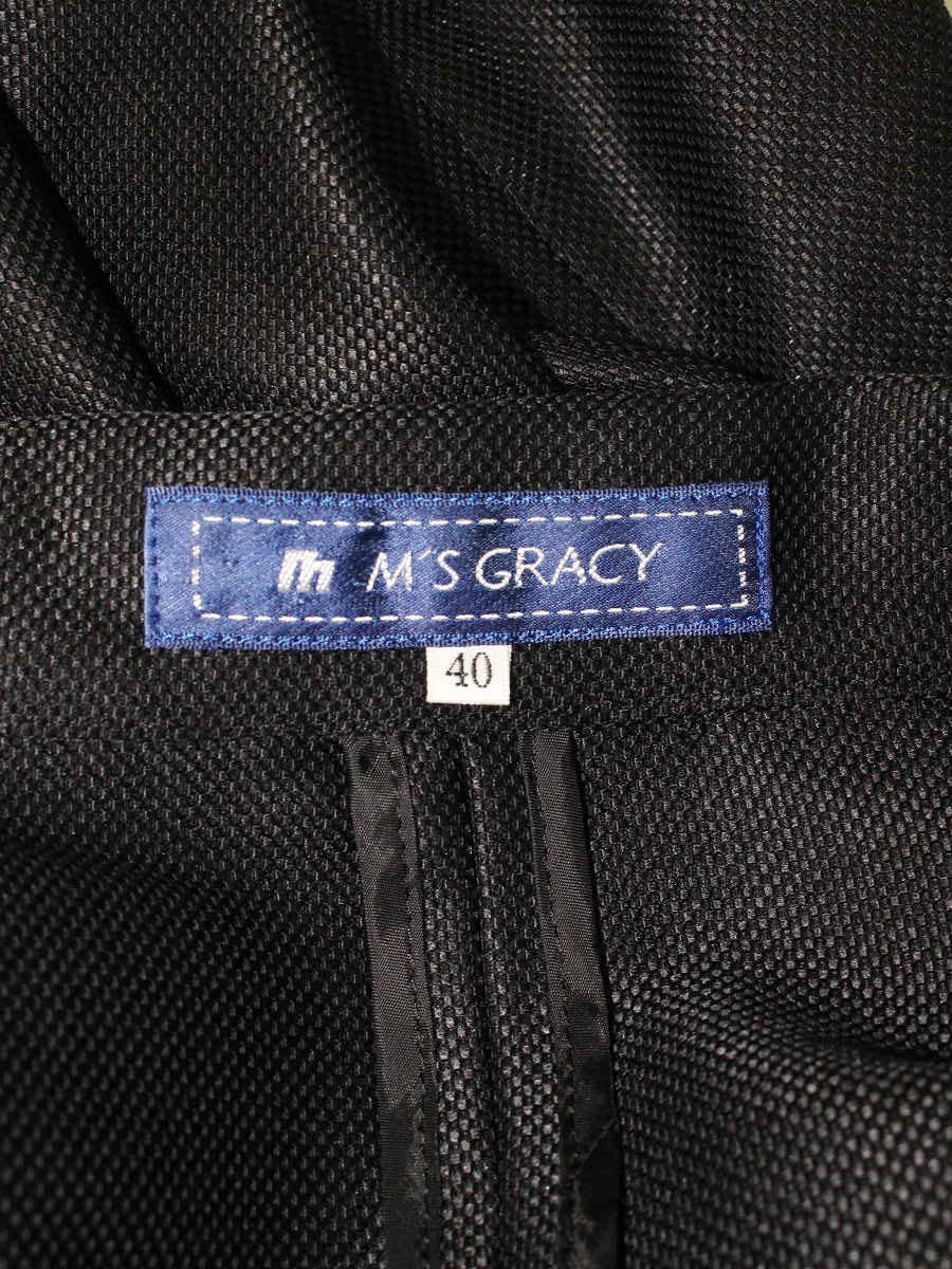 エムズグレイシー 624301 ジャケット 40 ブラック 1B サマー ITL1GUSK2G42