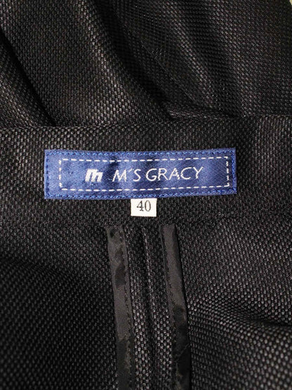 エムズグレイシー 624301 ジャケット 40 ブラック 1B サマー ITL1GUSK2G42