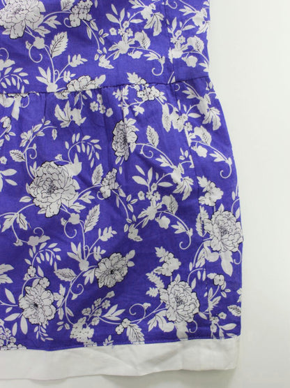 スーパービューティー ワンピース 42 ブルー フラワープリント ITT4S93FYHMQ 【SALE】