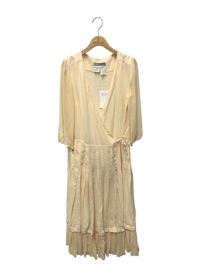 マックスマーラ ワンピース 36 ベージュ リネン 麻 ラップ IT03JE98MURG