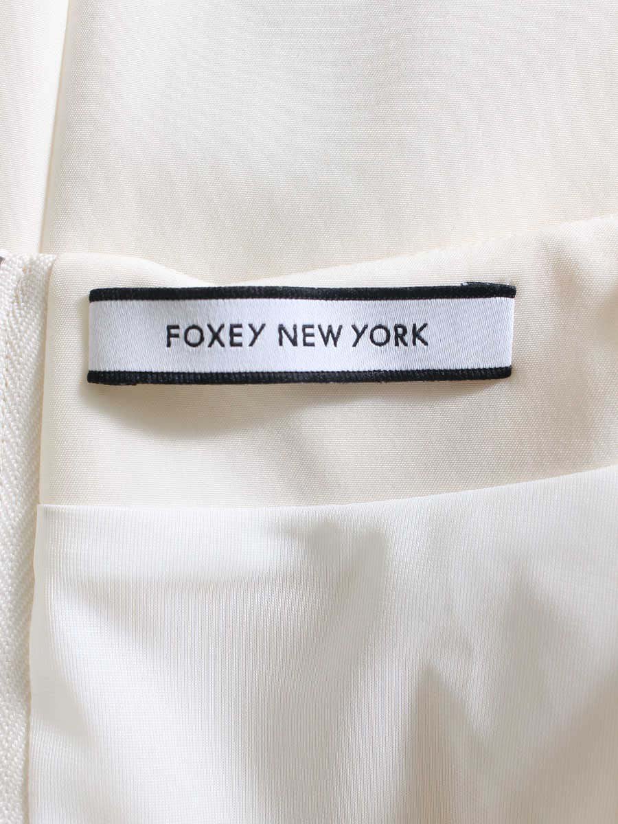 フォクシーニューヨーク イリプスフレアー 36424 スカート 40 ホワイト IT3JEI3CLWUM