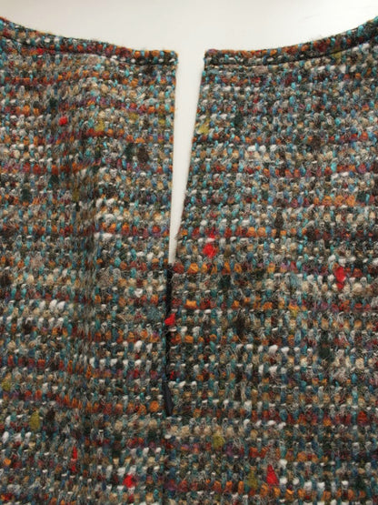 エムズグレイシー 221711 ワンピース 38 マルチカラー ツイード リボン ITHTCXQQJTP4