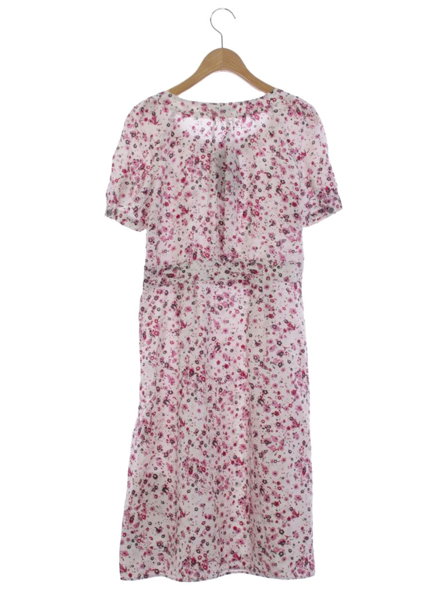 バーバリーロンドン FMD28-445-36 ワンピース 38 ホワイト シルク フラワー IT4PY6EANFF5