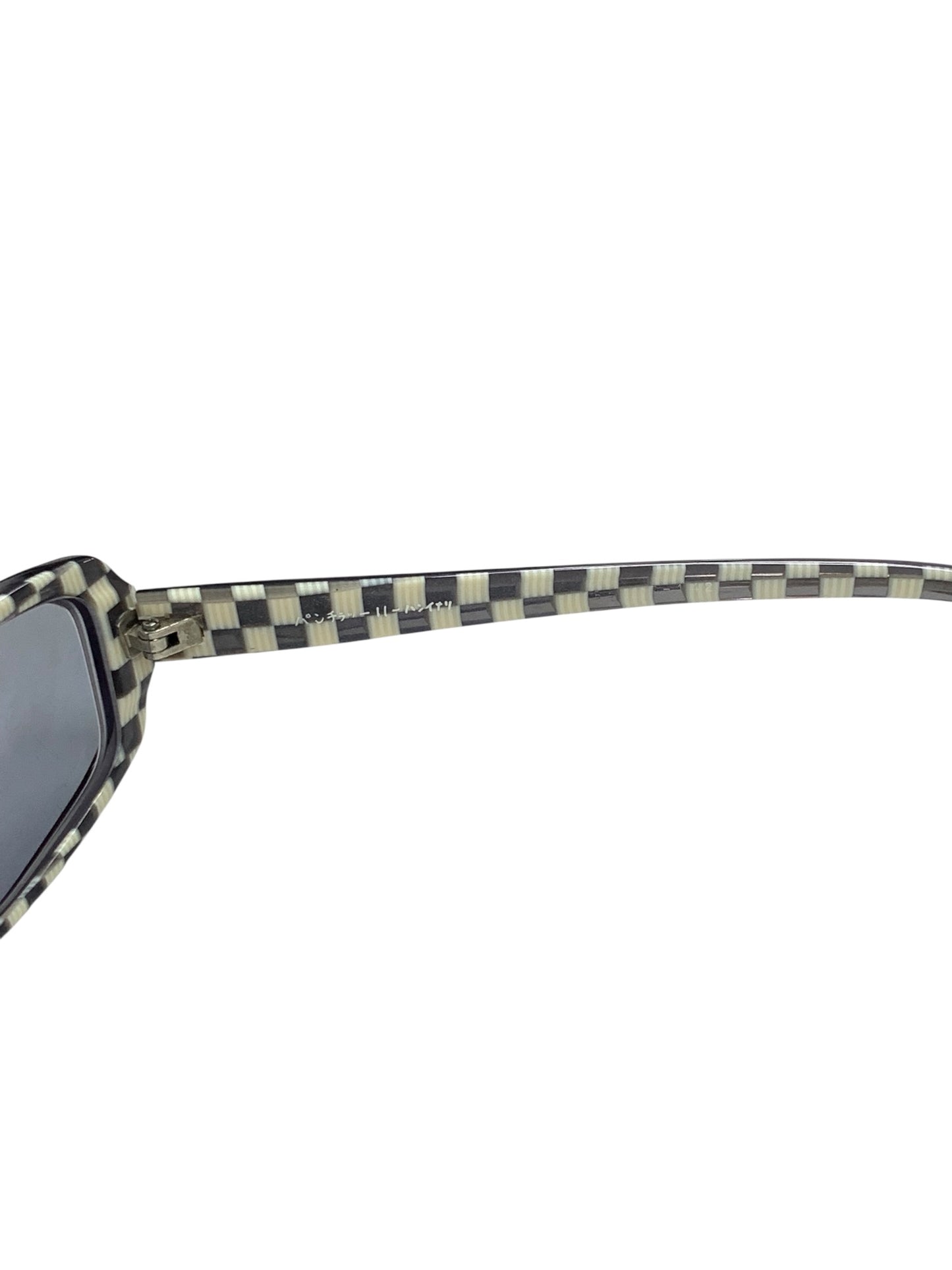 レスザンヒューマン パンチラッ-11-ハンイナリ メガネ 眼鏡 ブラック チェック セルフレーム フルリム スクエア ITEPNS24D5N4 【SALE】