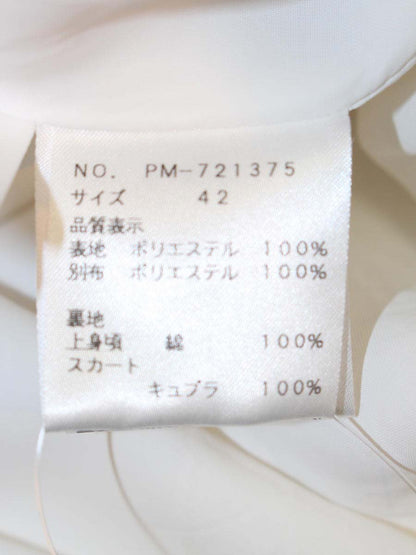 エムズグレイシー 721375 ワンピース 42 ホワイト 花柄 ノースリーブ ITSCO2PI1H6I