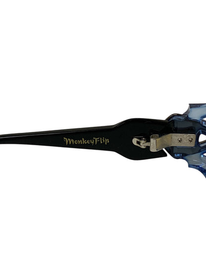 モンキーフリップ 魏鏡-改 メガネ ブルー セルフレーム スクエア ITPU8BG97ATC