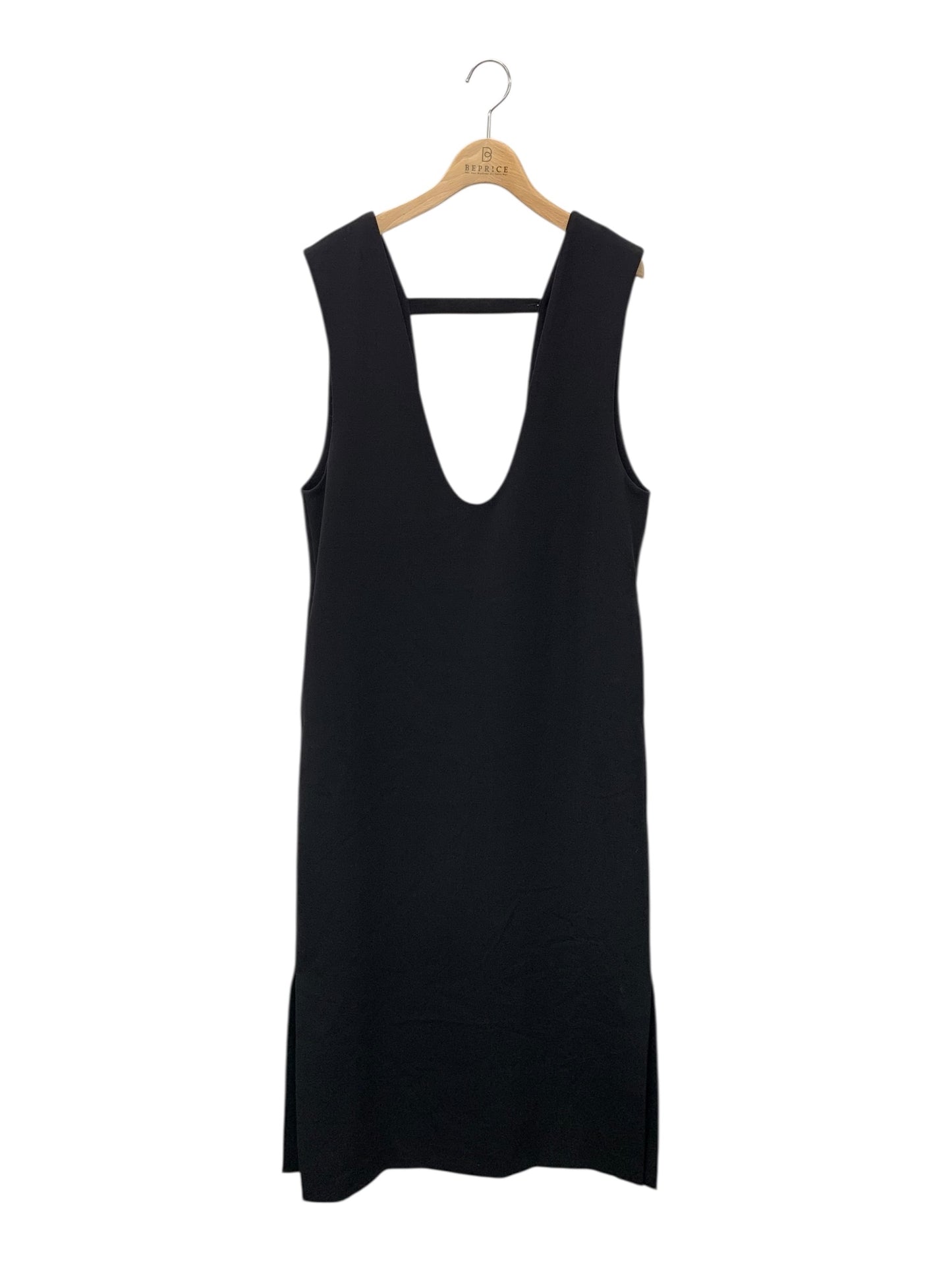 エンフォルド 300ES231-0130 ジャンパースカート 36 ブラック スリット Vネック ITW1NVY3PZE8