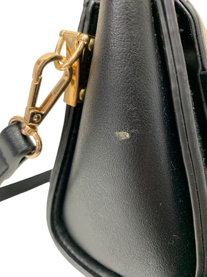 エムズグレイシー 774526 ショルダーバッグ ブラック リボン フェイクレザー ITNKJ66DYPES