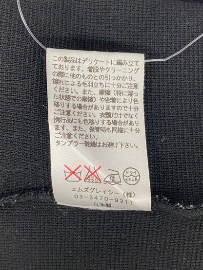 エムズグレイシー 328541 トップス 40 ブラック フリル リボン ニット ITYHKPE7I09E