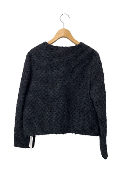 アドーア ペーパーヤーンツイードノーカラージャケット 531-0150029 36 ブラック ITI51J2EXKPG