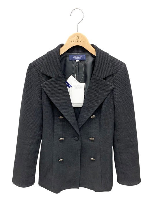 エムズグレイシー オリジナルボタン付きテーラードジャケット 514103 38 ブラック ITDGLBXFS86U