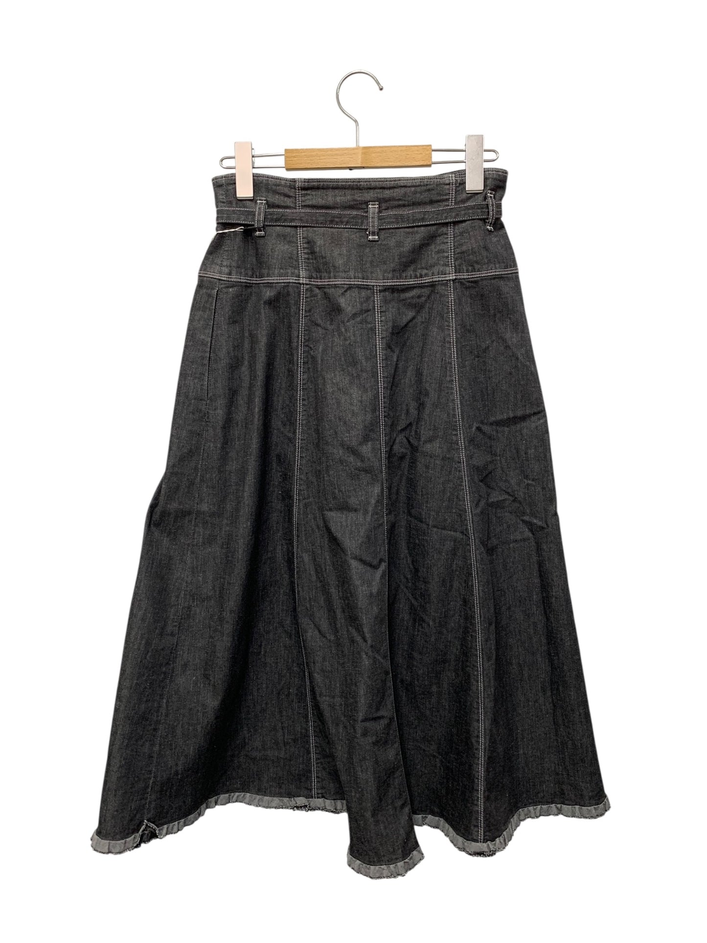 エムズグレイシー 317334 スカート 38 グレー デニム パール IT3ECWYIXQM4