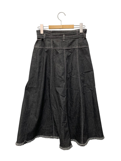 エムズグレイシー 317334 スカート 38 グレー デニム パール IT3ECWYIXQM4
