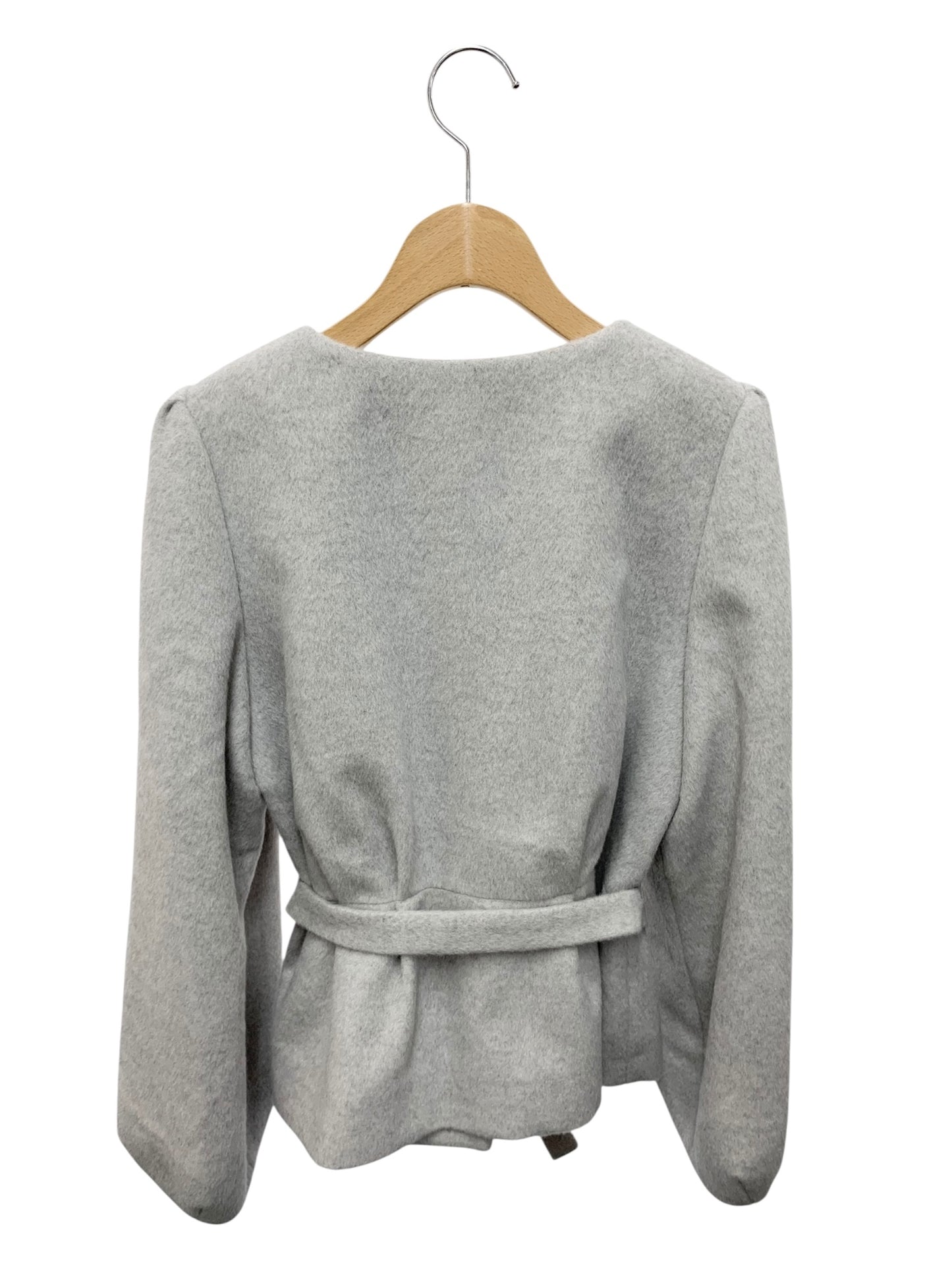 トゥービーシック W5B13-685-06 ジャケット 42 グレー ノーカラー アンゴラ混 ITYBOV0E6CDA