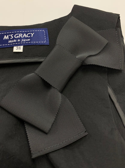 エムズグレイシー 511315 ワンピース 38 ブラック ティアード フレア IT339UYA0JSN