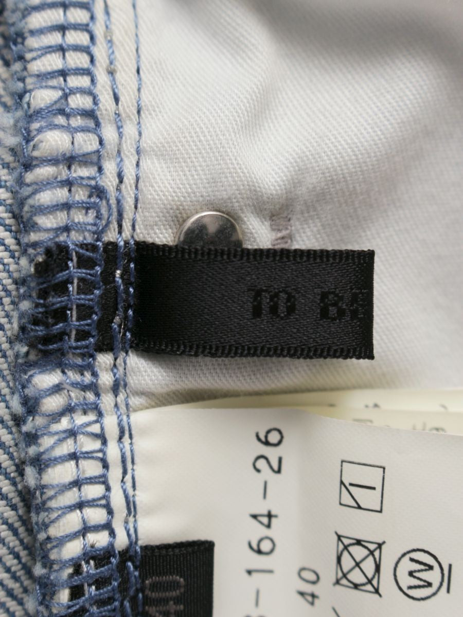 トゥービーシック W5R13-164-26 デニムパンツ 40 ブルー クロップド フリル IT36B84D8O1O