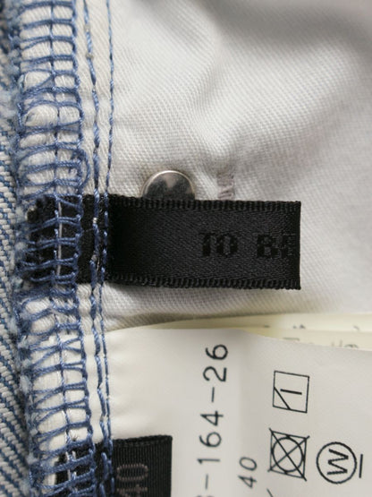 トゥービーシック W5R13-164-26 デニムパンツ 40 ブルー クロップド フリル IT36B84D8O1O