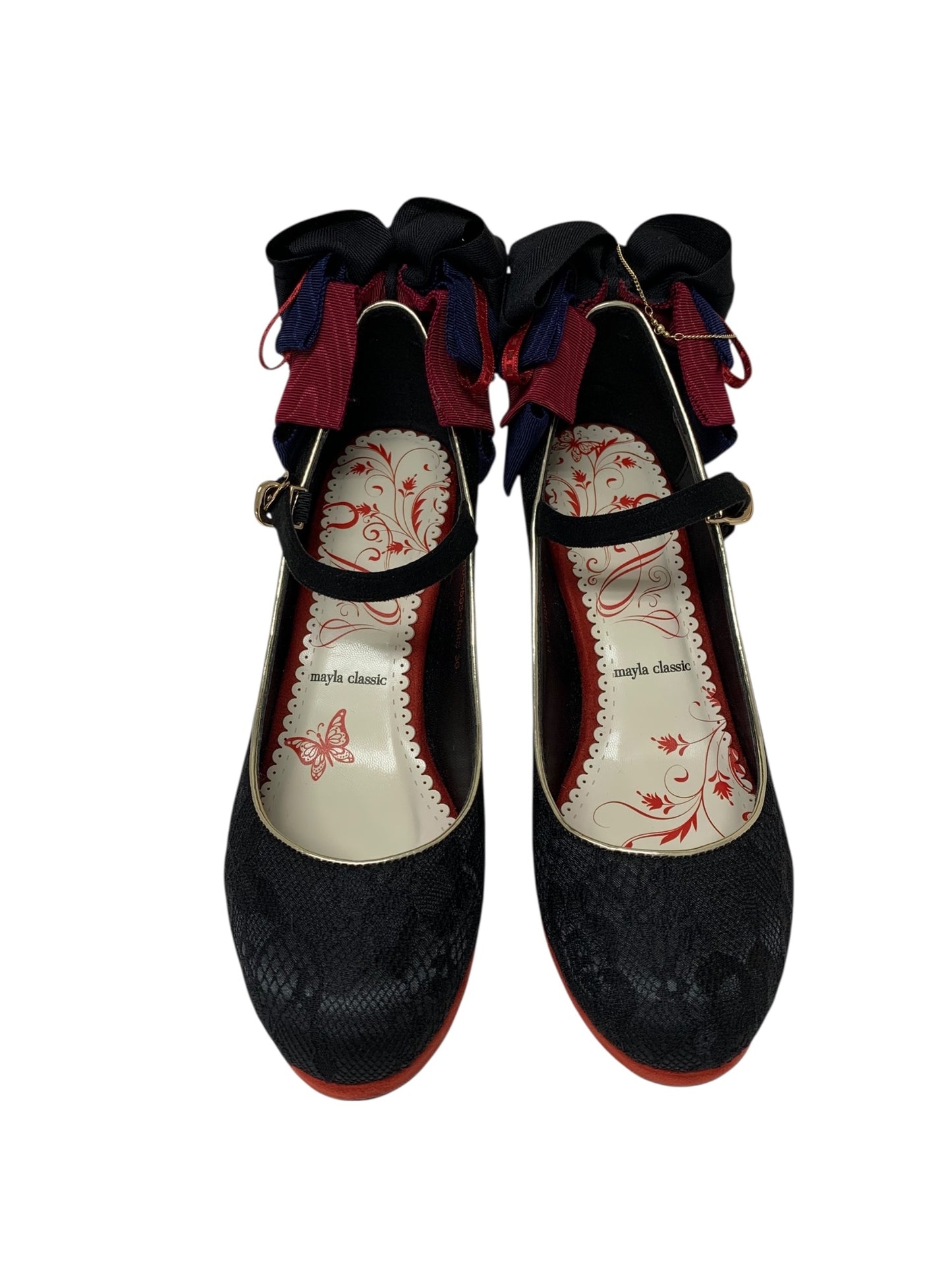 マイラクラッシック 樹雨 E10-9595-8PRS パンプス 36 ブラック IT671LXYIAO8