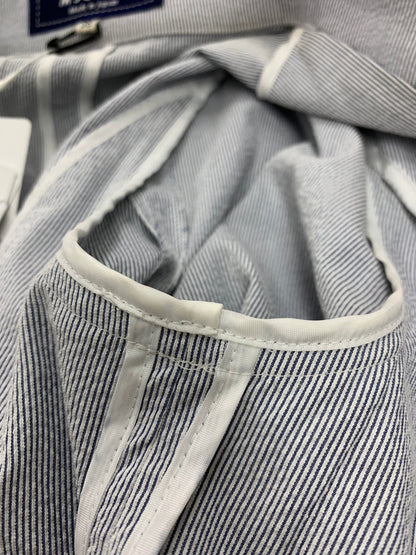 エムズグレイシー ストライプテーラードジャケット 514305 38 ブルー ITT6OVKXI4X6