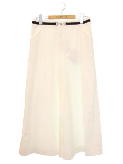 エムズグレイシー Wide Pants with Bit 916301 パンツ 40 ホワイト IT8DVBFZYGLN