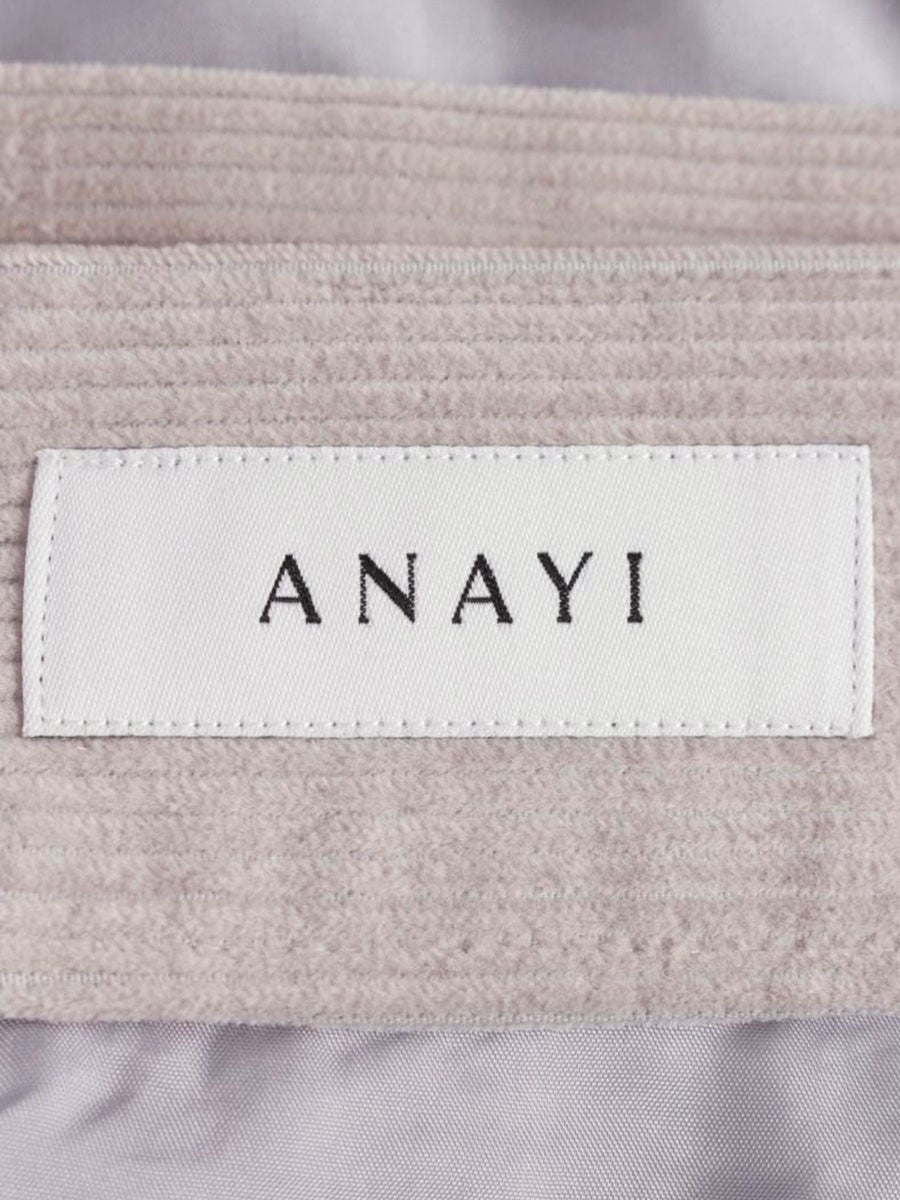 アナイ 101827-11-200-91-360 スカート 36 グレー コーデュロイ フレア ITOR3TJIT8MQ