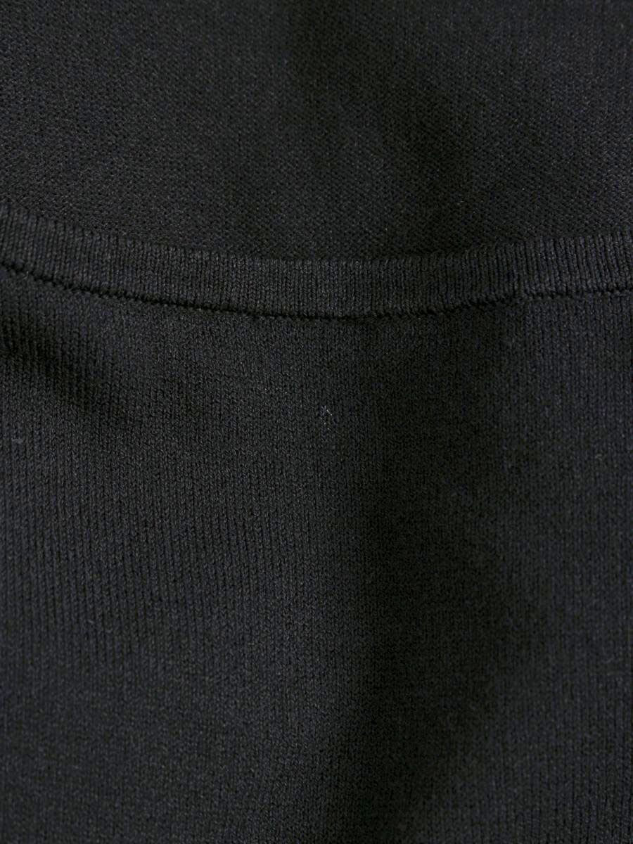 エムズグレイシー フィット＆フレアニット 018338 ワンピース 40 ブラック リボン ITXI3ABWB68S