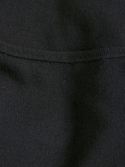 エムズグレイシー フィット＆フレアニット 018338 ワンピース 40 ブラック リボン ITXI3ABWB68S